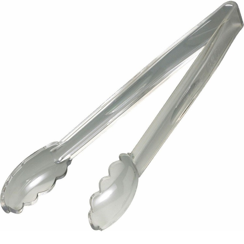 12 Clear Scallop Grip Tong