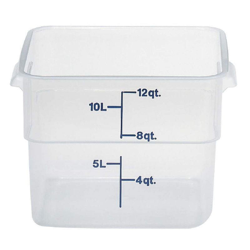 12 Qt. Square Translucent Food Container