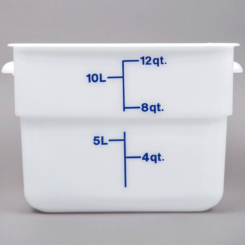 2 Qt. White Poly CamSquare Food Storage Container