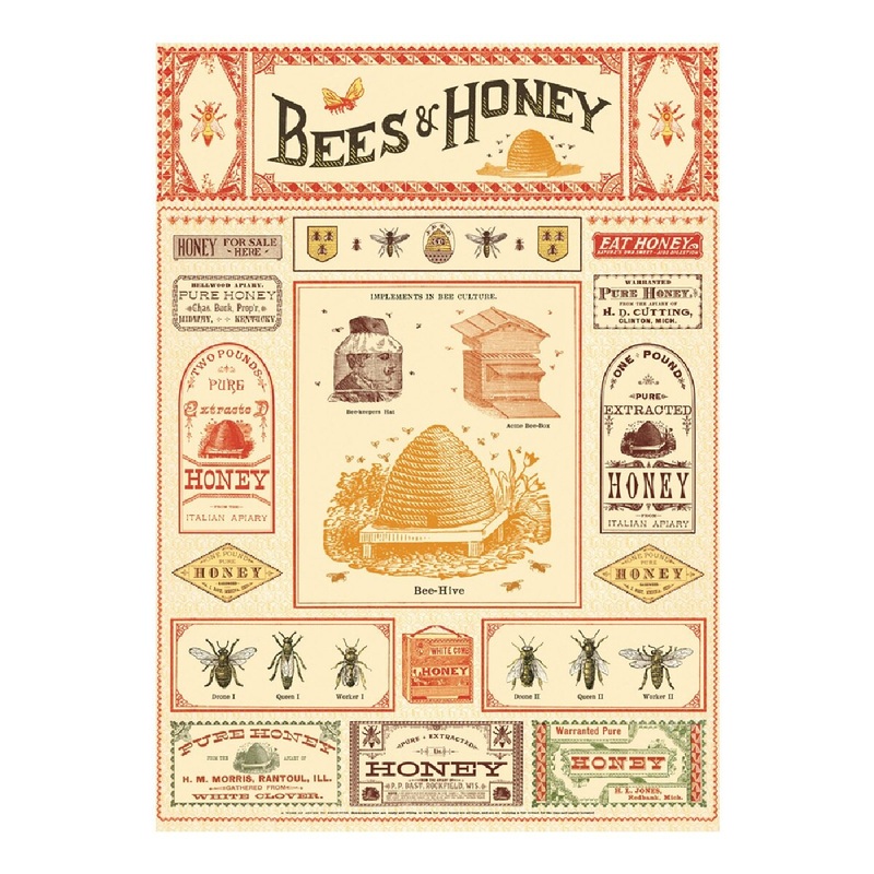 20×28 Bees and Honey Wrap Sheet