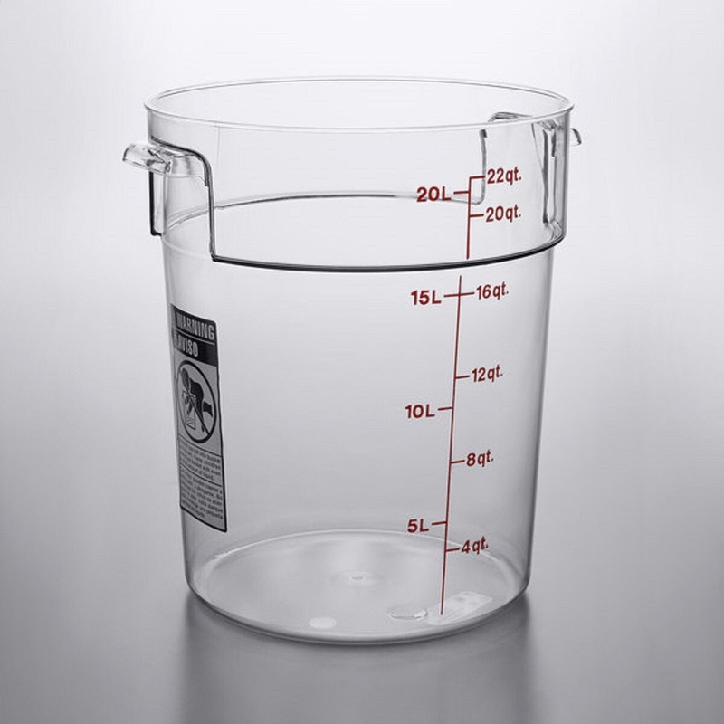 22 Qt. Clear Round Food Storage Container