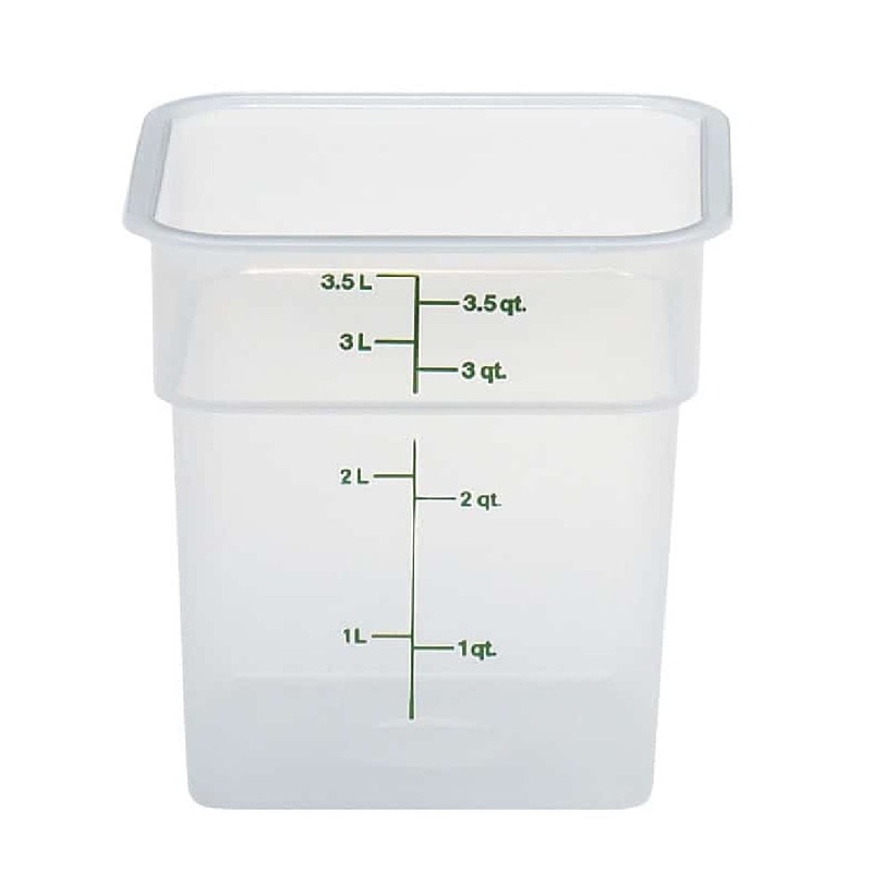 4 Qt. Square Translucent Food Container