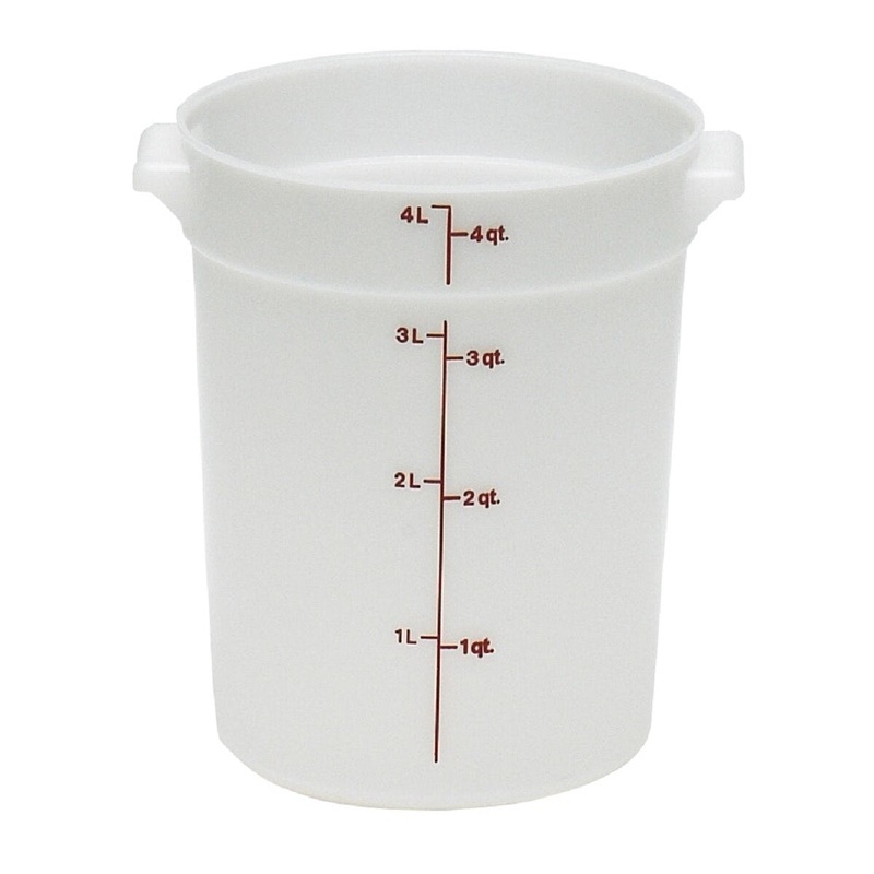 4 Qt White Food Container