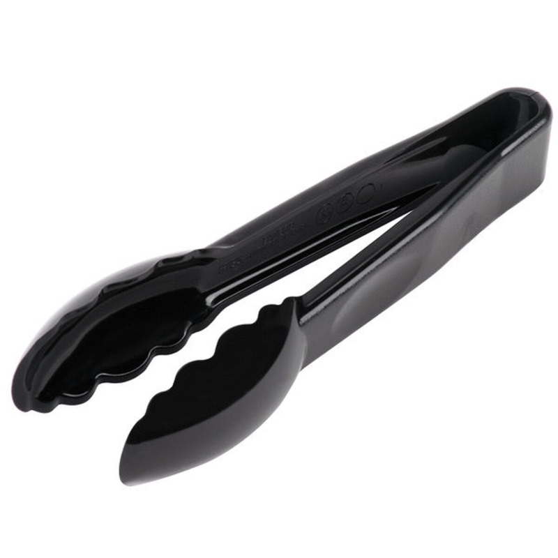 6 Black Scalloped Tong