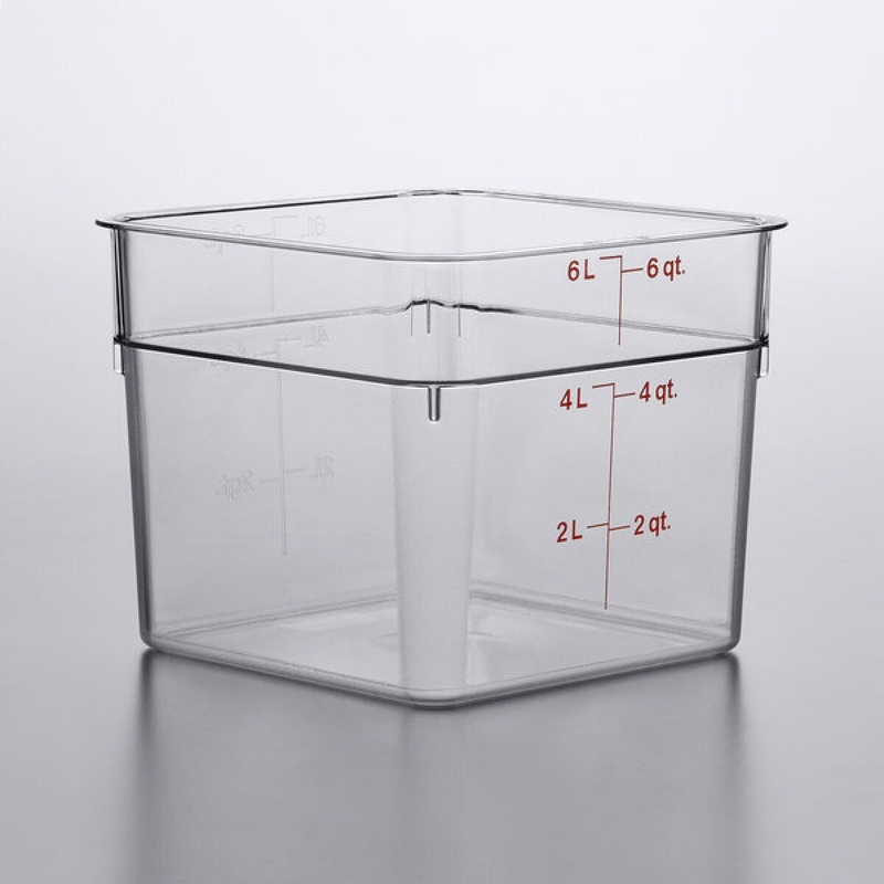 6 Qt. Clear Square Food Storage Container