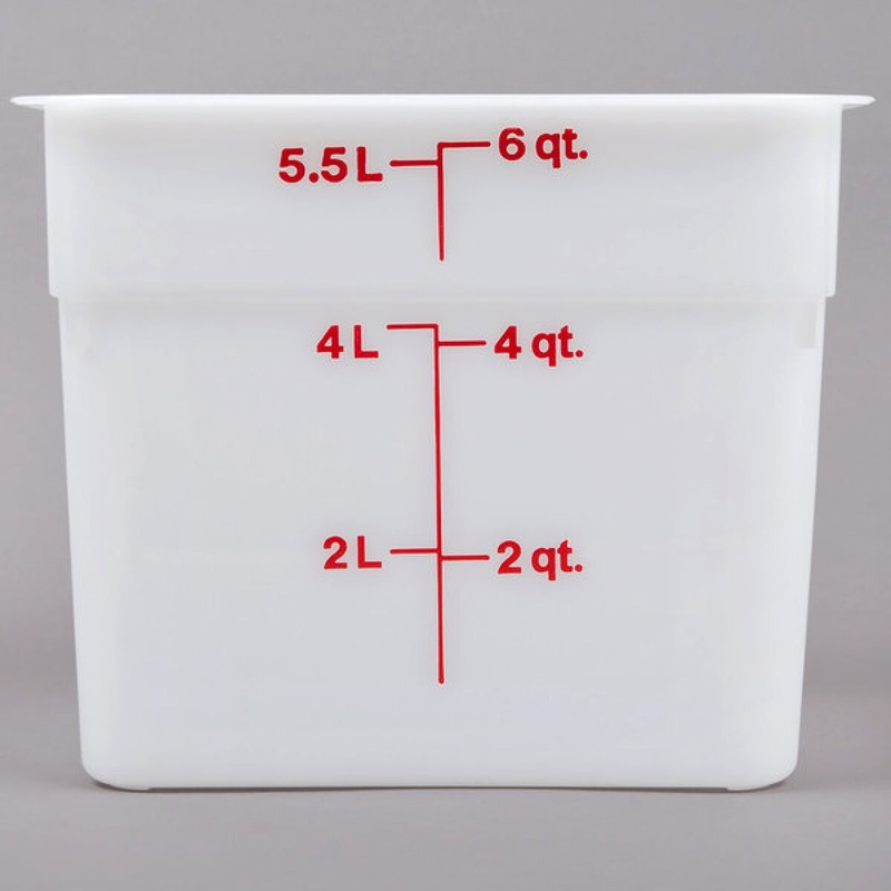 6 Qt Square Poly Food Container