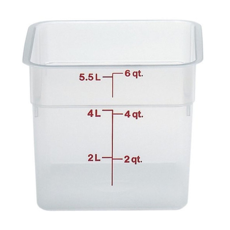 6 Qt. Square Translucent Food Container
