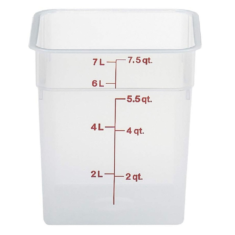 8 Qt. Square Translucent Food Container
