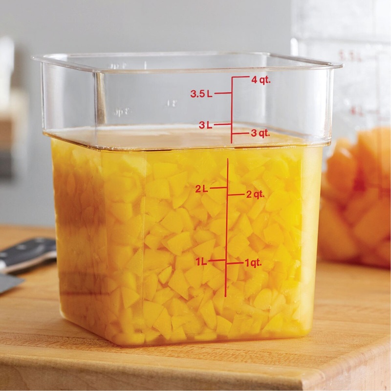 Cambro 4 qt Food Container 4SFSCW135