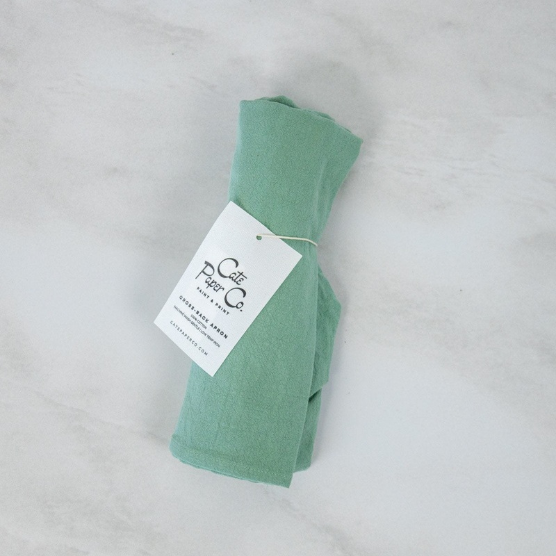 Cross Back Apron – Spring Green
