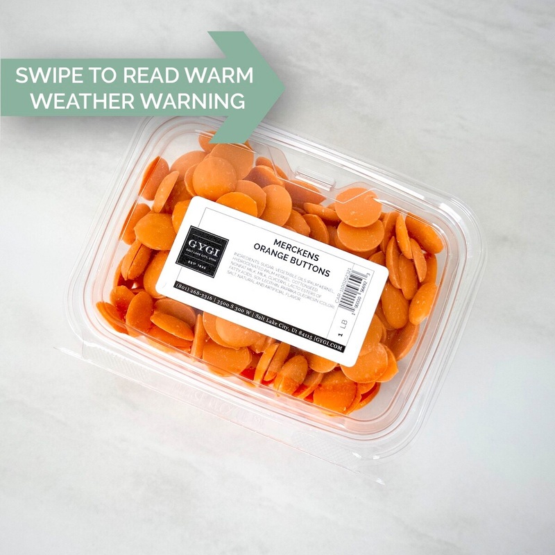 Merckens Orange Buttons – 1 lb