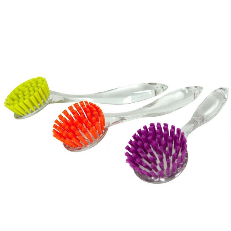 Assorted Colors Round Dish Brush