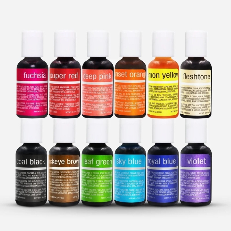 Chefmaster 12-Color Food Coloring Kit