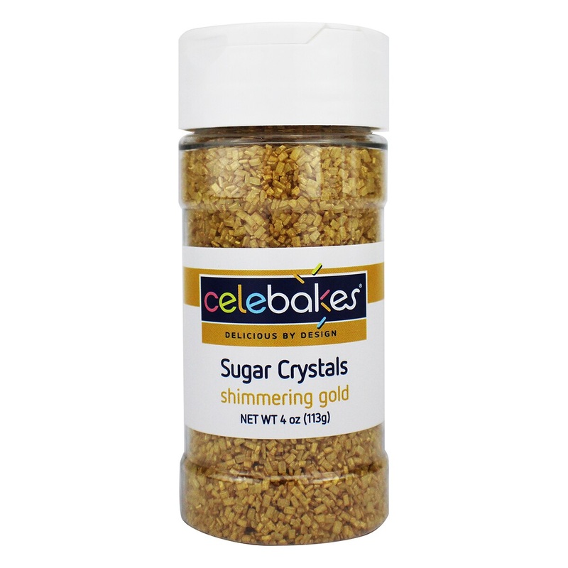 4 Oz Sugar Crystals Shimmering Gold