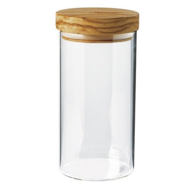 4 x 6 Glass Jar with Olive Wood Lid