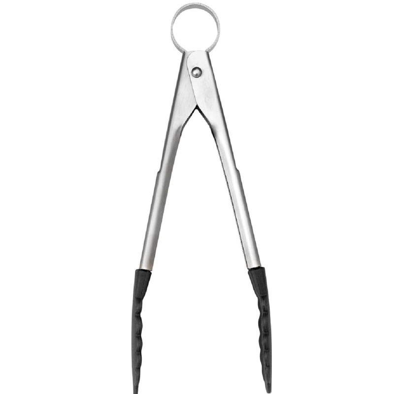 7 Black Piccolo Mini Silicone Tongs