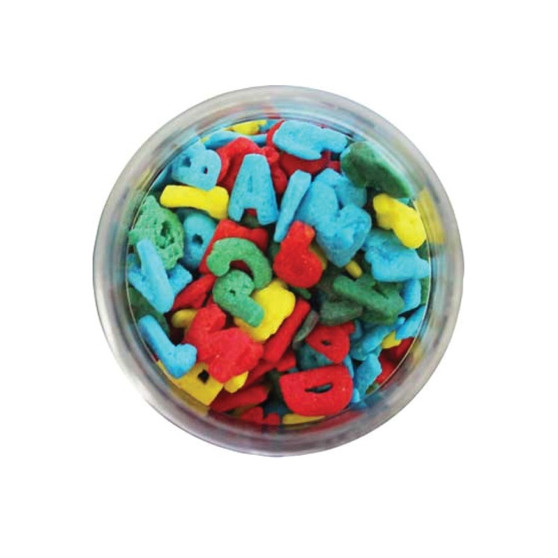 Alphabet Shape Sprinkles 1/2 lb Bag
