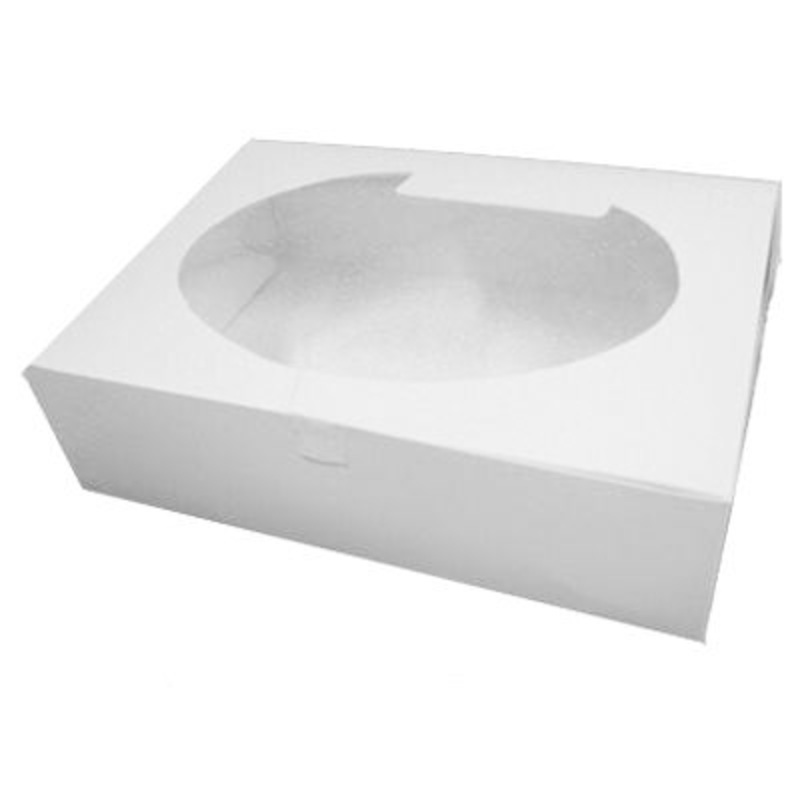 White Cake Box with Window – 10 x 10 x 5