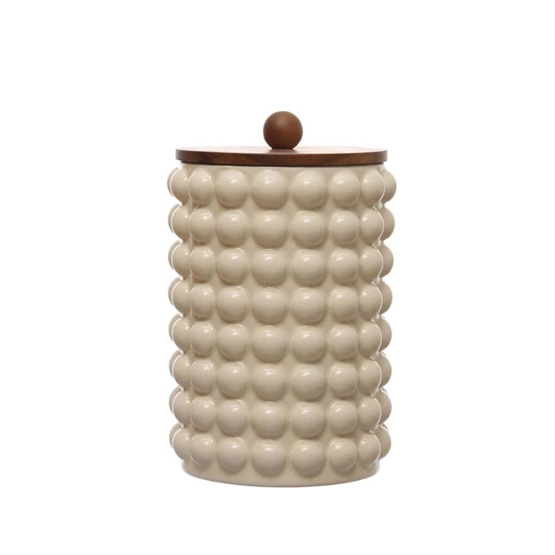 10.5 Stoneware Canister w/Lid