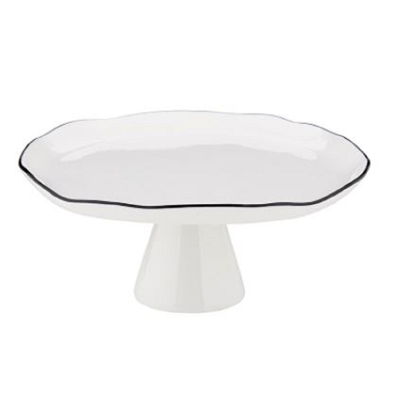 11.5 Black Pedestal Tray- Large