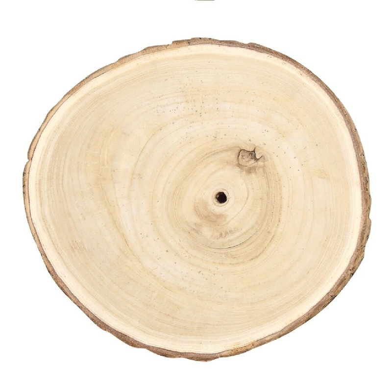 12-3/4 Round Paulownia Wood Slice
