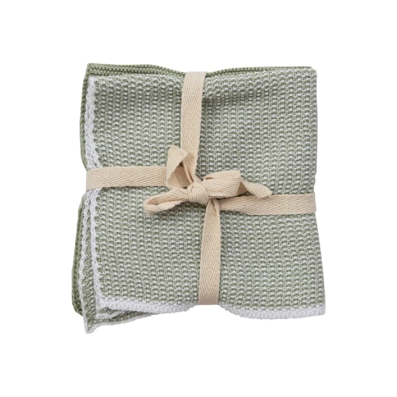 12 Square Cotton Knit Dish Cloths