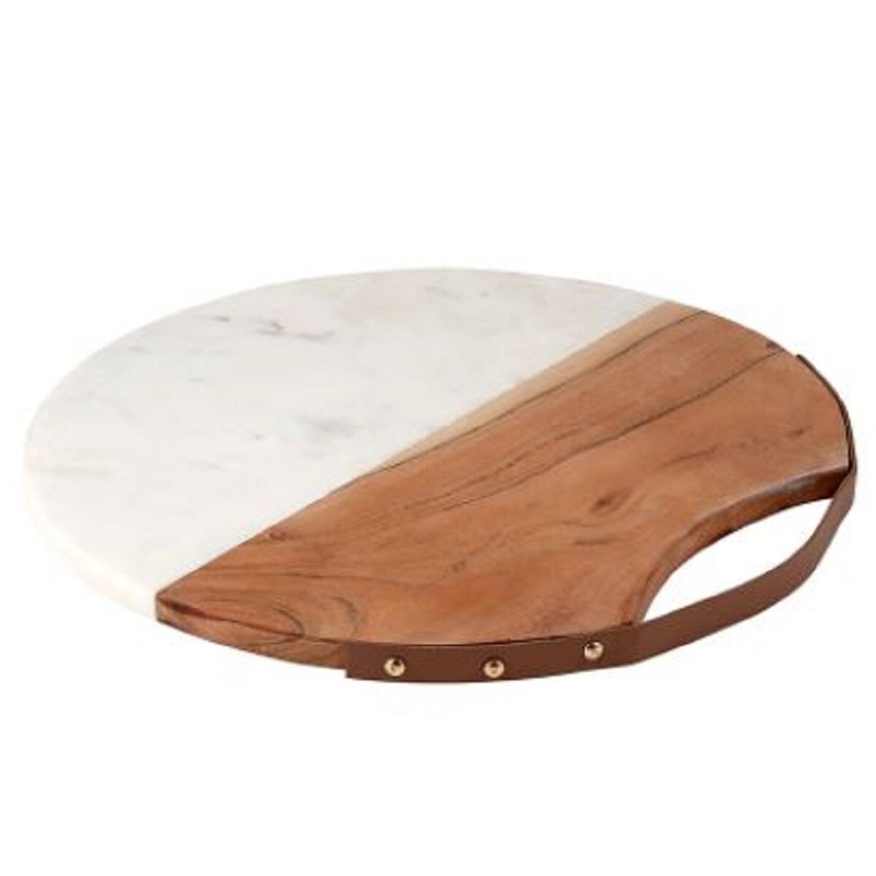 14 Acacia Wood and Marble Cheese Board