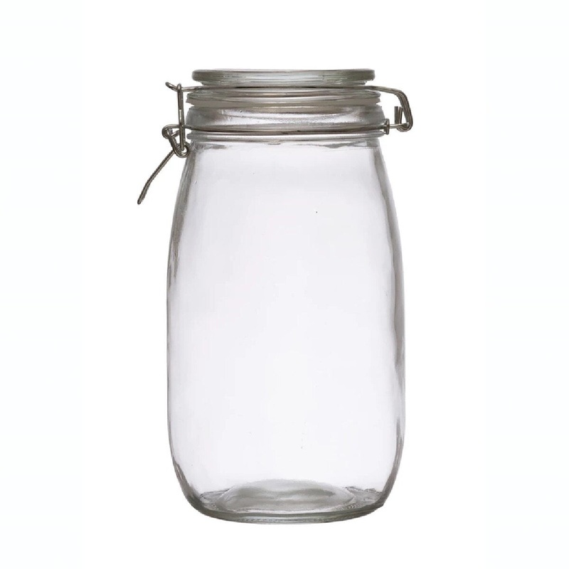 4-1/4  Glass Jar with Clamp Lid