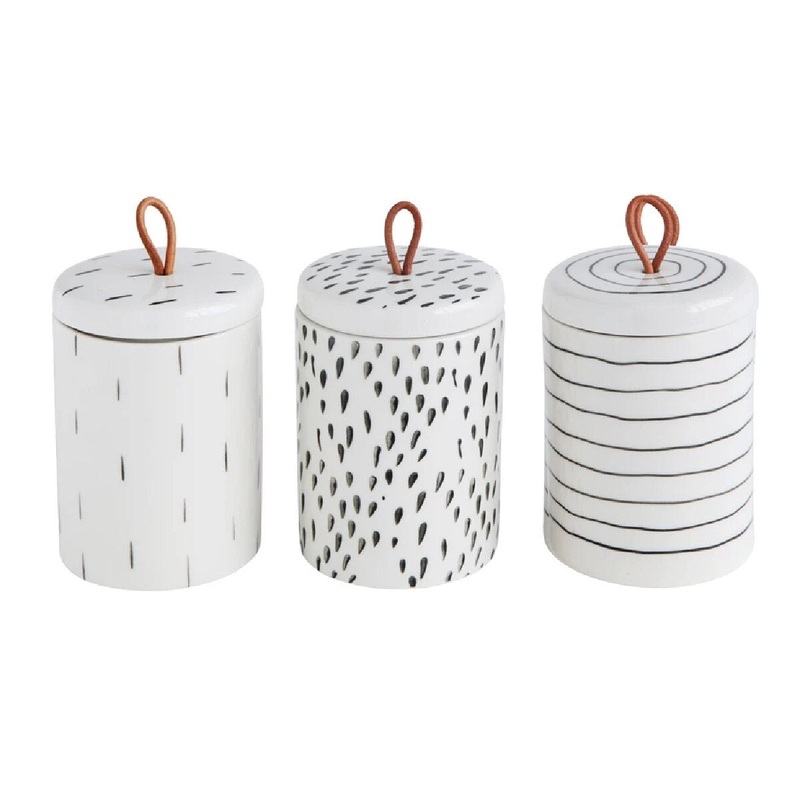 4.25 Container with Lid and Leather Pull