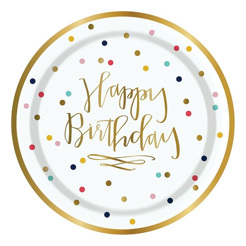 7 Happy Birthday Paper Plates