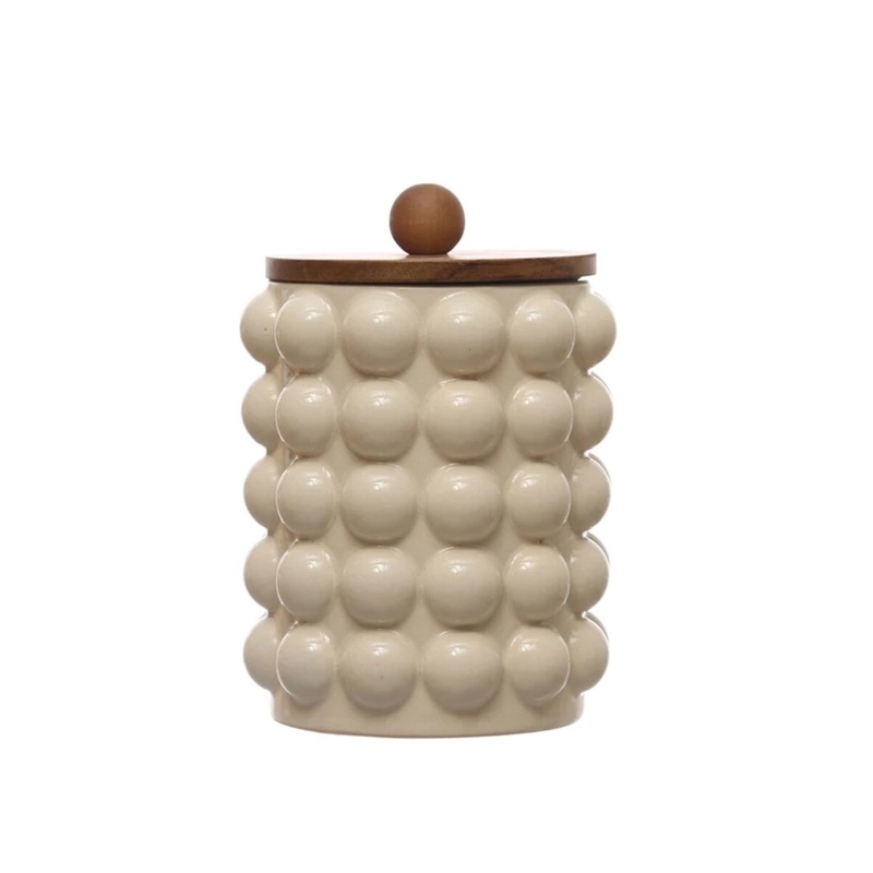 8.25 Stoneware Canister w/Lid