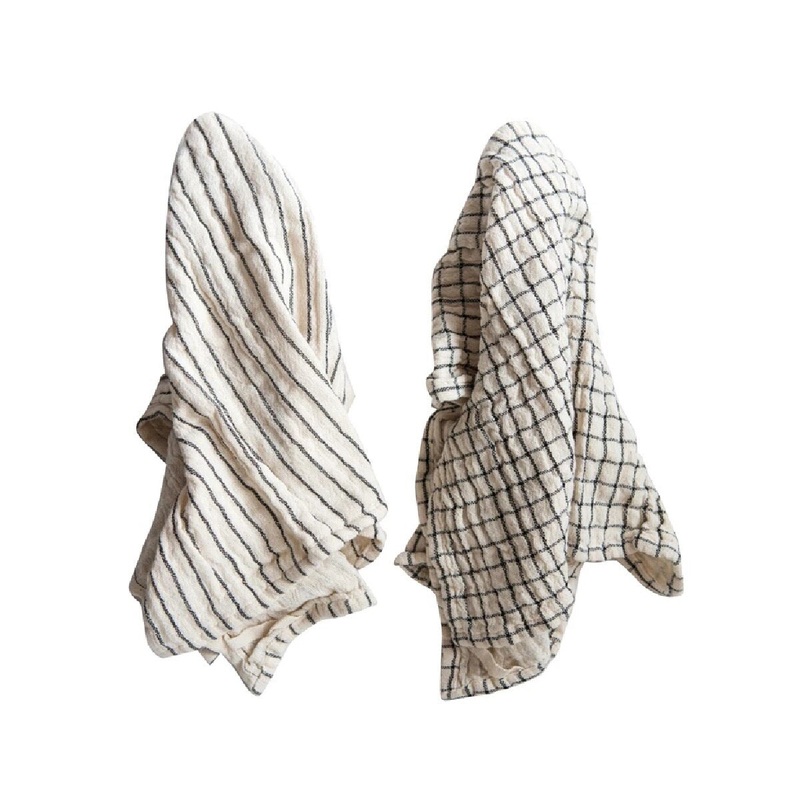 Black/Tan Cotton Tea Towel