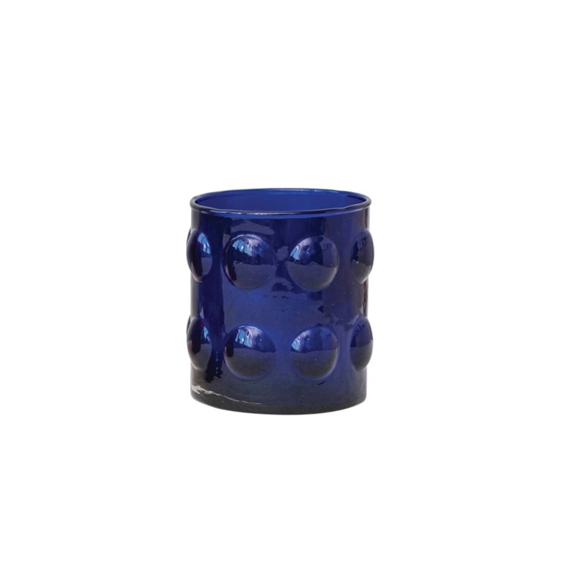 Glass Votive Holder w/ Raised Dots