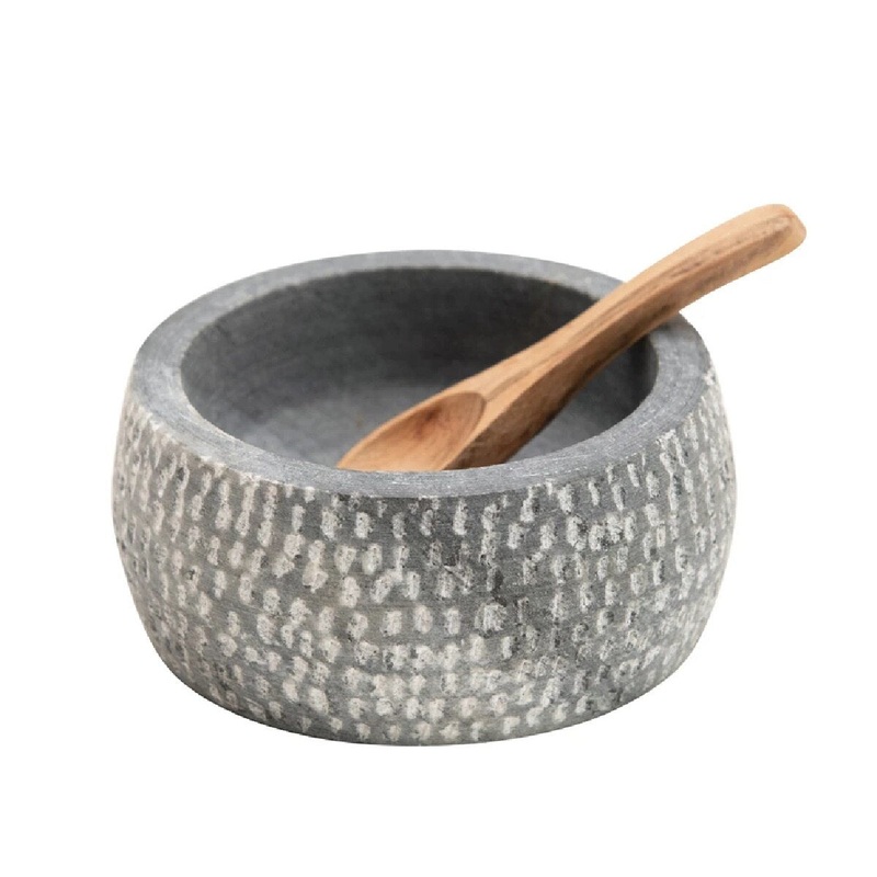 Granite Bowl w/Wood Spoon Set(dis)