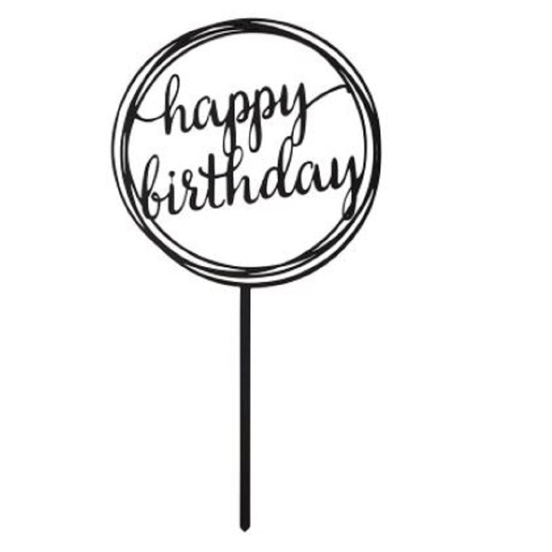 Happy Birthday Acrylic Cake Topper