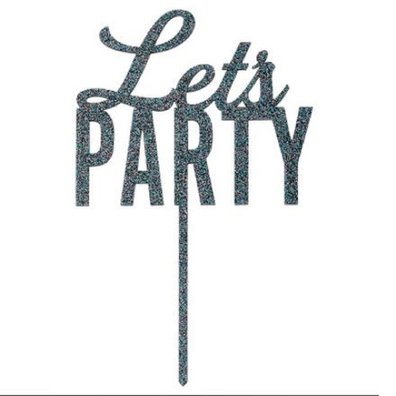Let’s Party Acrylic Cake Topper