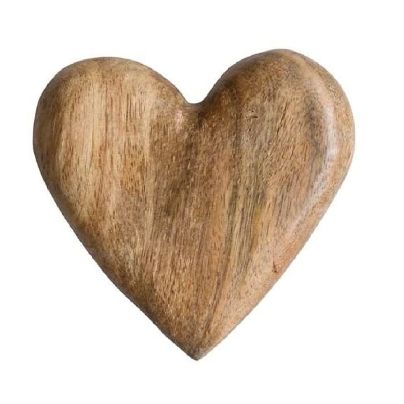 Mango Wood Carved Heart