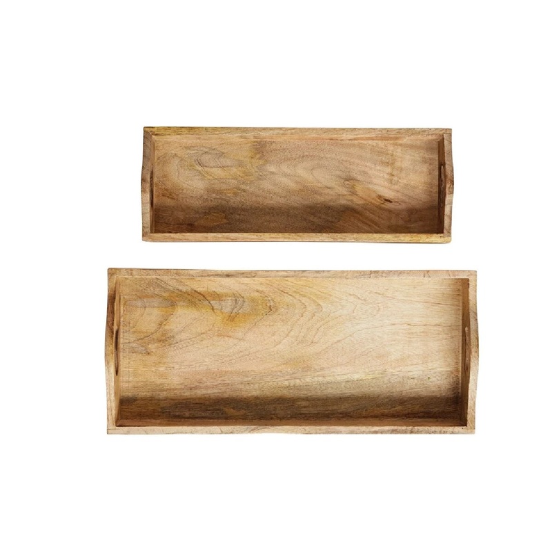 Mango Wood Trays- Set of 2