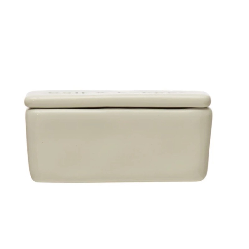Stoneware Pinch Pot with Lid Salt and Pepper