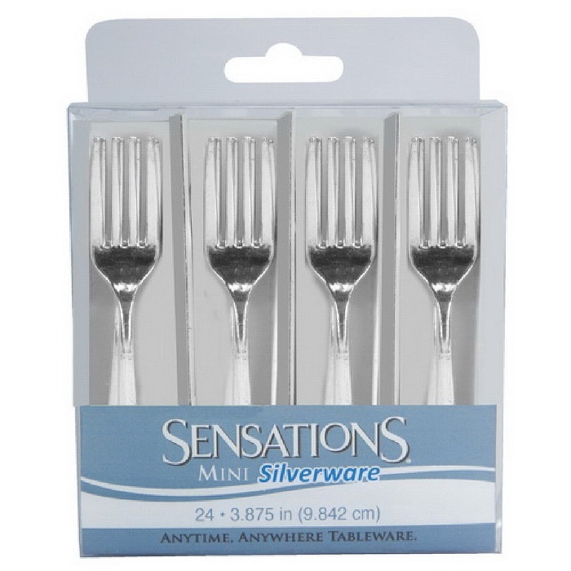24-pc Metallic Mini Forks
