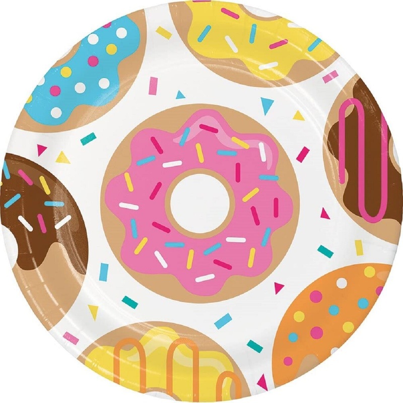 9 Donut Time Paper Plate