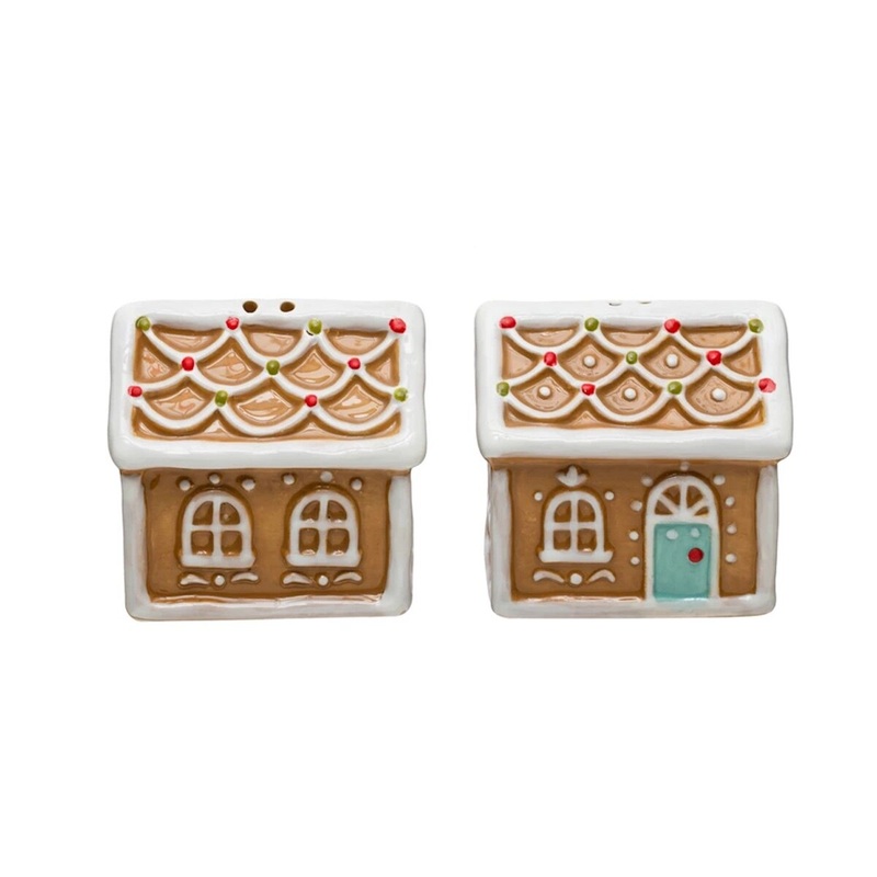 Ceramic Gingerbread Salt/Pepper Shaker Set