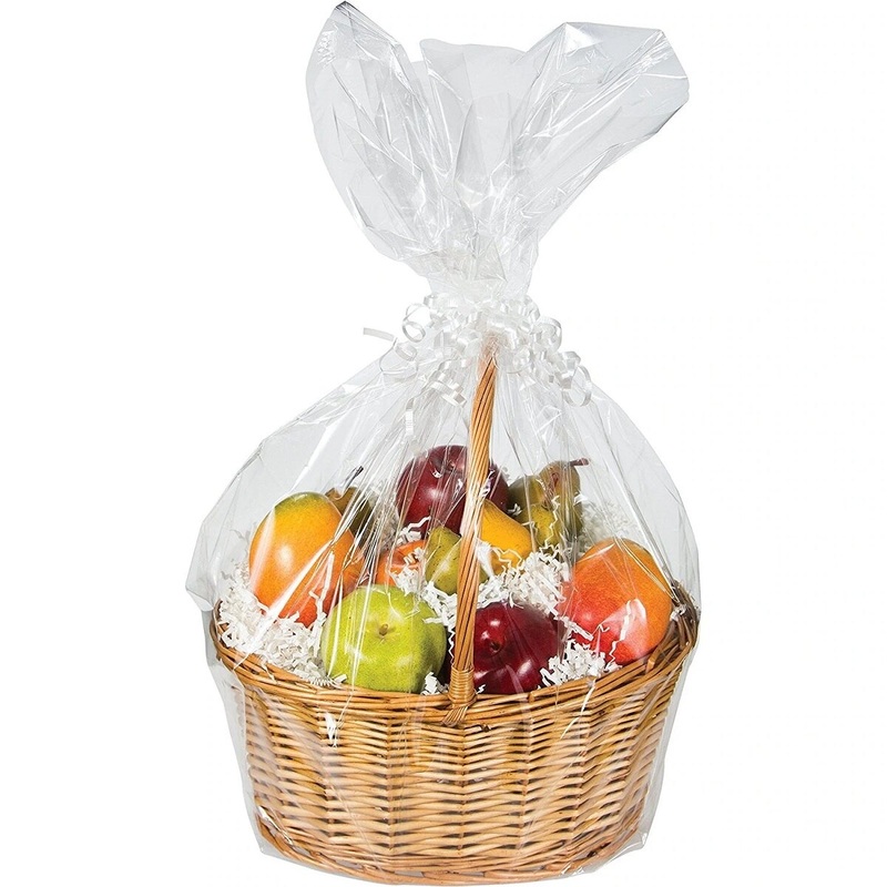 Clear Cello Basket Bag