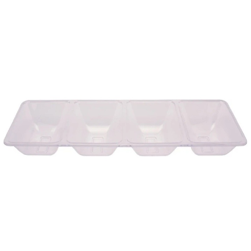 Clear Plastic 4-Compartment 16 Tray