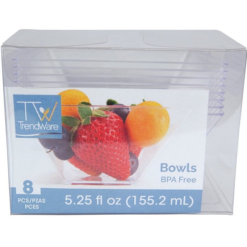 Creative Converting 3.5 x 1.75 Square Plastic Bowls