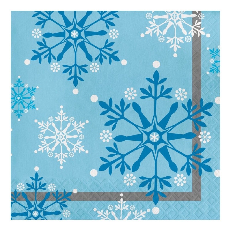 Snowflake Swirl Luncheon Napkins