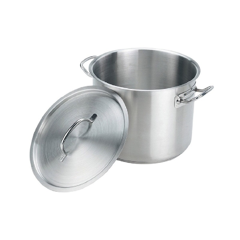 Stainless Steel Clad Stock Pot W/ Cover – 24-Quart