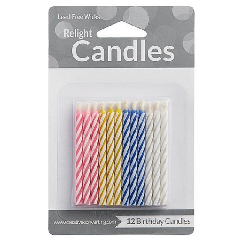 Stripe Relight Candles
