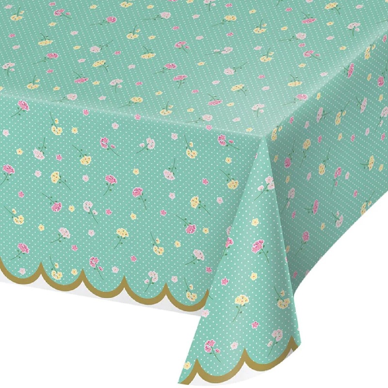 54 x 102 Floral Tea Party Table Cover