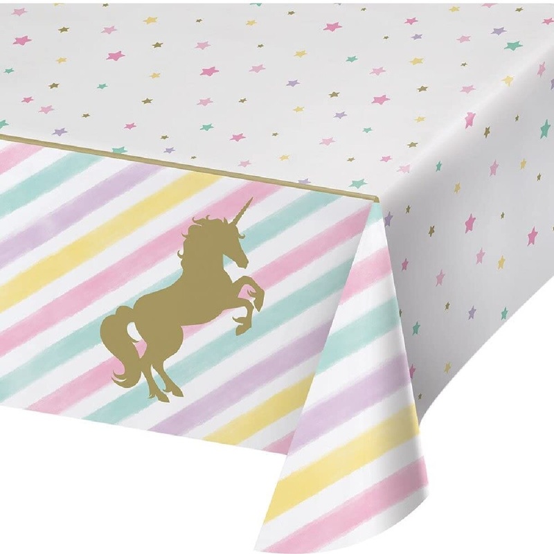 54 x 102 Unicorn Sparkle Plastic Tablecover